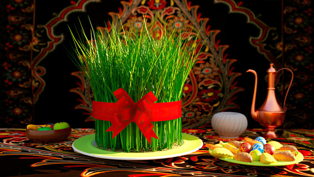 Novruz setting table decoration