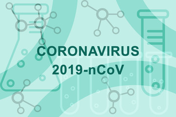 Medical illustration showing printed text Coronavirus 2019-nCoV Wuhan