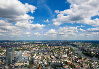 Panorama of Frankfurt am Main from above..