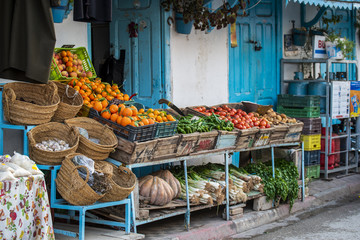 Marché de fruits et légumes