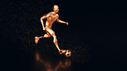 Obraz premium 3D motion design of a football game