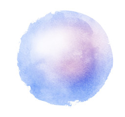 Watercolor circle on white as background