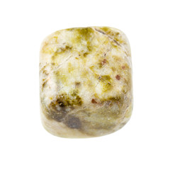 moss agate gem stone isolated on white