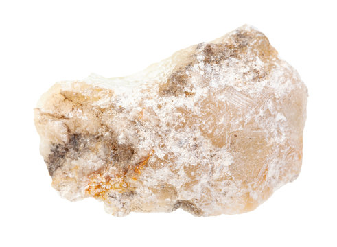 raw Talc (Soapstone) rock isolated on white