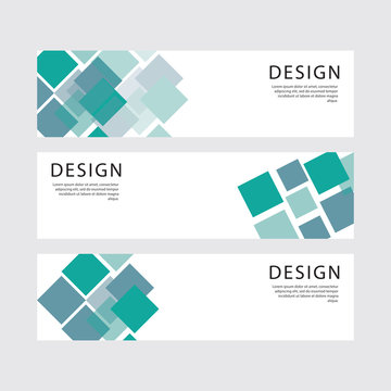 Set of abstract corporate business banner template, horizontal advertising business banner layout template flat design set
