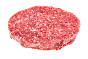 raw chopped beefsteak from minced meat isolated
