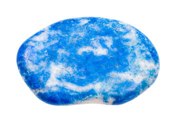 polished Lazurite (lapis) gem stone isolated