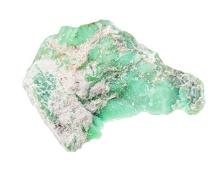 Fototapeta premium rough Variscite rock isolated on white