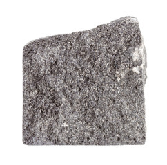 piece of raw Gabbro rock isolated on white