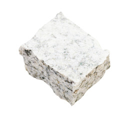 rough white Granite rock isolated on white