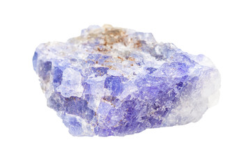aw Tanzanite (violet zoisite) gemstone isolated