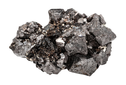 crystalline Magnetite (lodestone, iron ore) rock