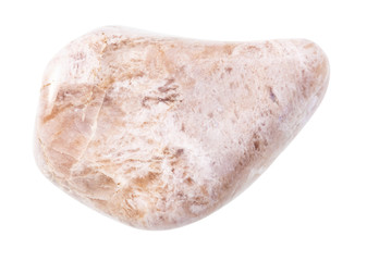 polished Ussingite rock isolated on white