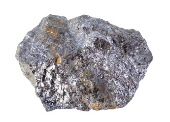 raw Galena with Chalcopyrite rock isolated
