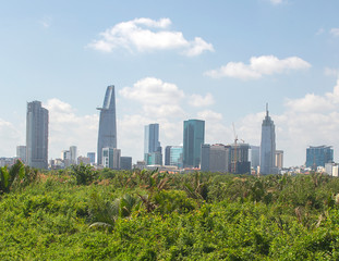 Fototapeta premium Skyscrapers in Ho Chi Minh City