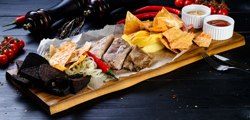 beer snacks served in the restaurant