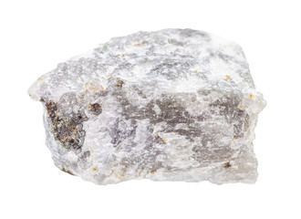 raw Melilitolite rock isolated on white