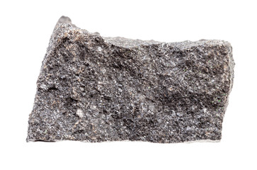 rough Chromite rock isolated on white