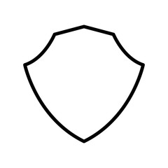 Shield icon. Isolated vector illustration.