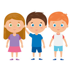 cute little children avatar character vector illustration design