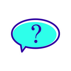 Question Mark in Bubble Icon Vector