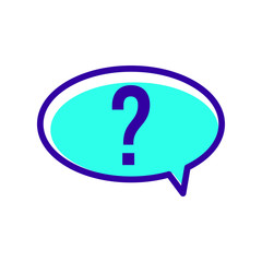 Question Mark in Bubble Icon Vector