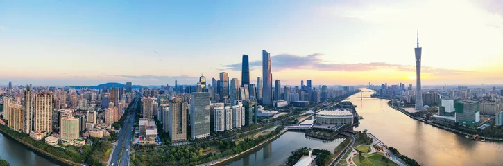 Tuinposter Aerial photo of Zhujiang New Town, Guangzhou, China © zhonghui