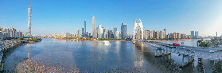 Fototapeta na wymiar Aerial photo of Zhujiang New Town, Guangzhou, China