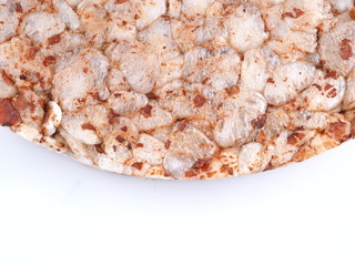 dry bread rolls on a white background