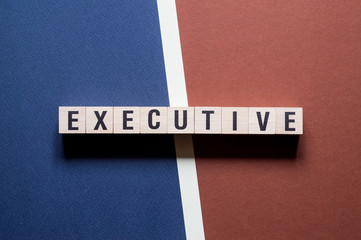 Executive word concept on cubes