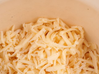 chopped cheese in a bowl