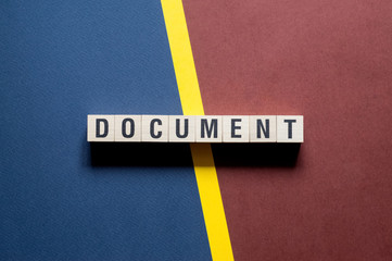 Document word concept on cubes