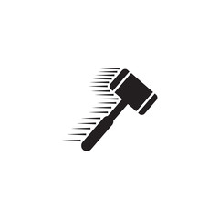 Hammer tool logo design vector template