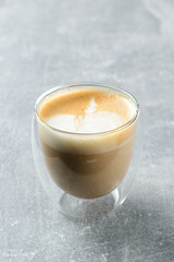 cappuccino in a glass