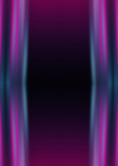 Dark abstract futuristic background. Neon glow, light lines, shapes. UV light.