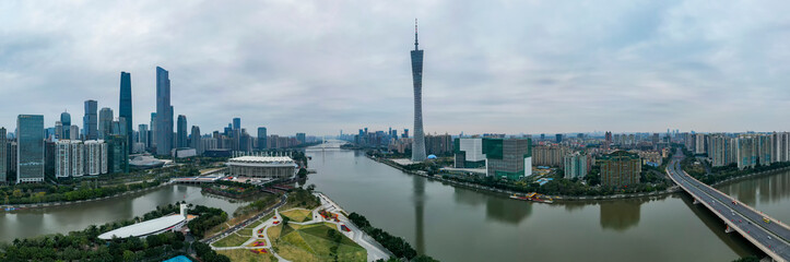 Aerial photo of Zhujiang New Town, Guangzhou, China