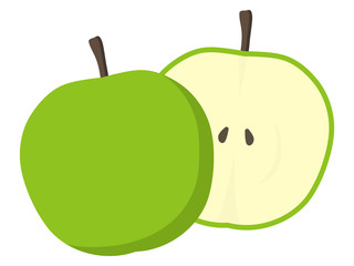 青リンゴの断面