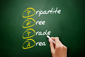 TFTA - Tripartite Free Trade Area acronym, business concept background