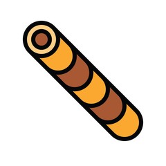 wafer roll related sweets and candy vector with editable stroke