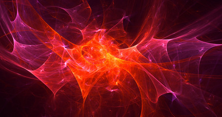 Fractal 3D rendering abstract and shiny background