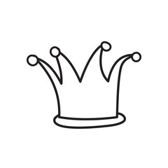 Funny king, queen, princess crown. Royal symbol.