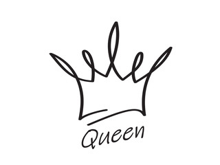 Obraz premium Luxury, premium, deluxe sign. Hand drawn crown