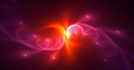 Fractal 3D rendering abstract and shiny background