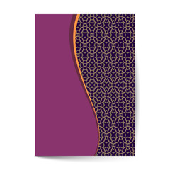 luxury ornate page cover with ornamental pattern template for design