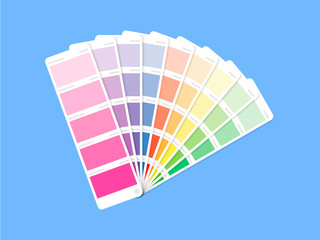 Color palette guide on grey background
