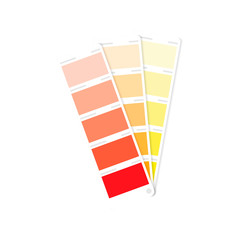 Three palettes of red hues are depicted on a white background. Palette to use those shades.