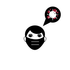 Asian man in medical face mask. Virus. Coronavirus.