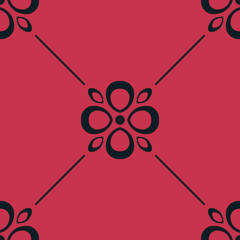 abstract floral seamless pattern with flowers, netting and leaves