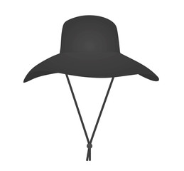 Grey fishing hat. vector illustration