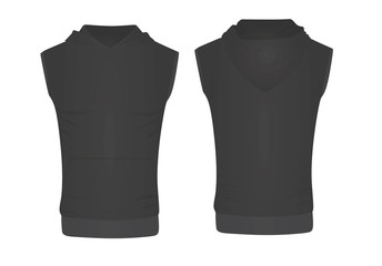 Grey  hoodie top tank. vector illustration